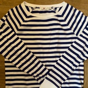 Vineyard Vines Women Navy/white Striped Sweatshirt